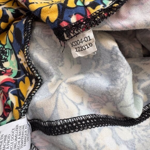 LuLaRoe Womens One Size Floral Print‎ Leggings Vibrant Wildflowers Blue Stretch - Picture 4 of 7